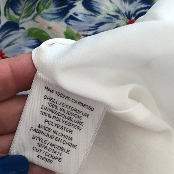 Joie Silk Latelle Porcelain Smocked Dress Size XS - Picture 13 of 16